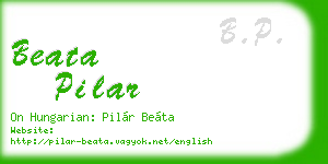 beata pilar business card